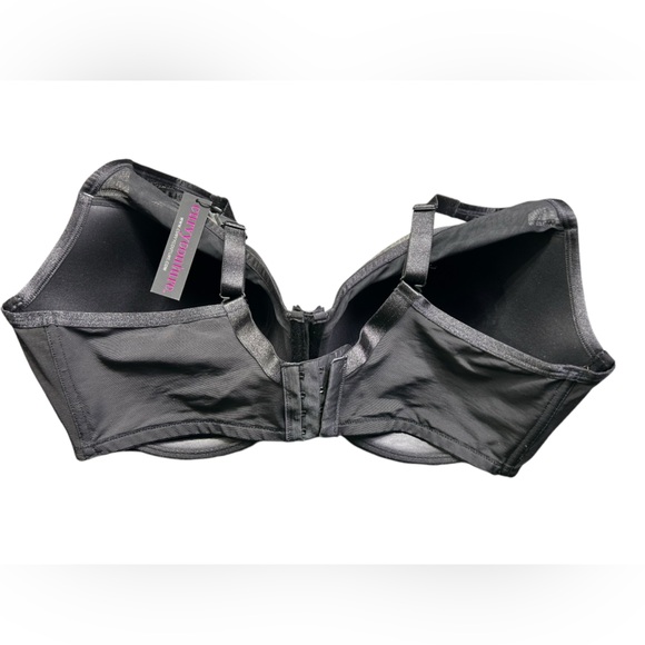 CURVY COUTURE womens full bust 42H black mesh push up underwire bra #1310 NWT - Picture 3 of 7
